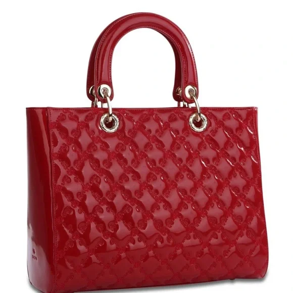 Rioni THE ZOEY TOTE Red Patent Leather Handbag LU-2233M/R - Picture 14 of 15